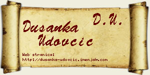 Dušanka Udovčić vizit kartica